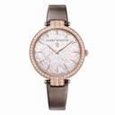 Harry Winston Premier Pink Mother of Pearl Dial Satin Ladies Watch PRNQHM39RR001