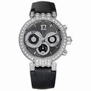 Harry Winston Premiere Anthracite Dial Chronograph 18kt White Gold Diamond Satin Men's Watch PREACH39WW002