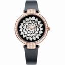 Harry Winston Premiere Black and Grey Pheasant Feathers Dial 18kt Rose Gold Diamond Ladies Watch PRNQHM36RR005