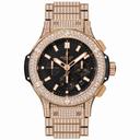 Hublot Big Bang Black Dial 18kt Rose Gold Diamond Men's Watch 301PX1180PX3704