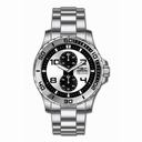 Invicta Signature Silver and Black Dial Stainless Steel Men's Watch 7013