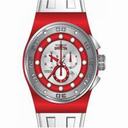 Invicta Akula Chronograph Silver Dial Red Accent White Rubber Men's Watch 12318