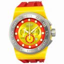 Invicta Akula Chronograph Yellow and Red Dial Red Rubber Men's Watch 12331