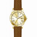 Invicta Angel Gold Dial Brown Leather Ladies Watch 14842