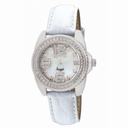 Invicta Angel Mother of Pearl Dial White Leather Ladies Watch 1119