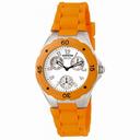 Invicta Angel Multi-Function White Dial Orange Silicone Ladies Watch 18792