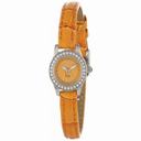 Invicta Angel Orange Dial Orange Synethetic Leather Ladies Watch 13658