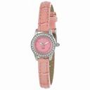 Invicta Angel Pink Dial Pink Synthetic Leather Band Ladies Band 13659
