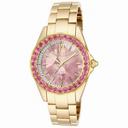 Invicta Angel Pink Mother of Pearl Dial 18kt Gold-plated Ladies Watch 15861