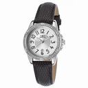 Invicta Angel Silver Dial Black Leather Mens Watch 16340