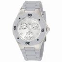 Invicta Angel Silver-tone Dial Silicone Quartz Ladies Watch 1273