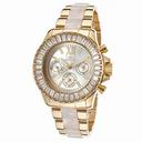 Invicta Angels Multi-Function Gold Dial Gold-plated and Horne Acetate Ladies Watch 17491