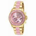 Invicta Angels Multi-Function Pink Dial Gold-plated and Pink Acetate Ladies Watch 17493
