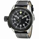 Invicta Aviator Black Dial Black Leather Men's Watch 20461
