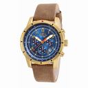 Invicta Aviator Chronograph Blue Dial Tan Leather Men's Watch 18926