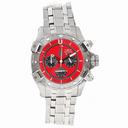 Invicta Aviator Chronograph Red Sunray Dial Stainless Steel Men's Watch 80253
