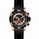Invicta Aviator Multi-Function Black Carbon Fiber Dial Black Polyurethane Men's Watch 21740