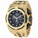 Invicta Bolt Chronograph Black Dial Gold Ion-plated Men's Watch