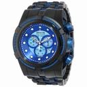 Invicta Bolt Chronograph Blue Dial Black Ion-plated Men's Watch 12735