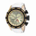 Invicta Bolt Chronograph Champagne Dial White Leather Men's Watch 15267
