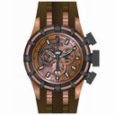 Invicta Bolt Chronograph Rose Gold Dial Brown Polyurethane Men's Watch 80666