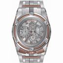 Invicta Bolt Chronograph Silver-tone Dial Stainless Steel Rose Gold-tone PVD Men's Watch 12672