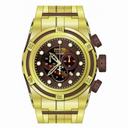 Invicta Bolt Reserve Chronograph Brown Dial Gold Ion-plated Men's Watch 12755