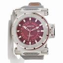 Invicta Coalition Forces GMT Burgundy Dial Rifle Leather Men's Watch 12686