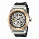 Invicta Corduba Automatic Skeleton Dial Rose Gold Ion-plated Black Polyurethane Men's Watch 80094