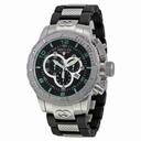 Invicta Corduba Chronograph Black Dial Black Polyurethane Men's Watch 6674