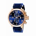 Invicta Corduba Chronograph Blue Dial Blue Leather Band Men's Watch 80002