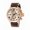 Invicta Corduba Chronograph Rose Dial Brown Leather Band Men's Watch 80001