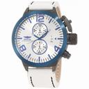 Invicta Corduba Chronograph Silver-tone Dial White Leather Band Men's Watch 80008