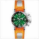 Invicta Corduba GMT Green Dial Stainless Steel Orange Rubber Men's Watch 80223
