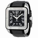 Invicta Cuadro Black Sunray Dial Leather And Technofiber Men's Watch 1455