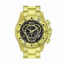 Invicta Excursion Chronograph Black Dial Gold-plated Men's Watch 80624