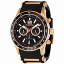 Invicta Flight Black Dial Rose Gold-tone Chronograph Men's Watch 1238