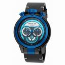 Invicta I-Force Chronograph Grey and Blue Dial Black Leather Men's Watch 18772