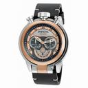 Invicta I-Force Chronograph Rose and Grey Dial Black Leather Men's Watch 18769