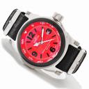 Invicta I-Force Red Dial Stainless Steel Black Leather Men's Watch 10519