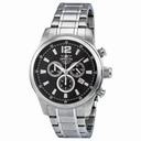 Invicta II Chronograph Quartz Black Dial Stainless Steel Men's Watch 0790