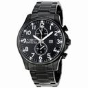 Invicta II Collection Black Ion-Plated Stainless Steel Men's Watch 0383