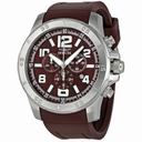 Invicta II Diver Chronograph Black Dial Brown Silicone Strap Men's Watch 1915