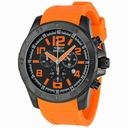 Invicta II Diver Chronograph Black Dial Orange Silicone Strap Men's Watch 1919