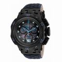 Invicta Jason Taylor Chronograph Black Dial Black and Blue Leather Men's Watch 17182
