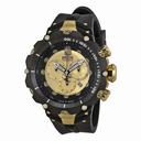 Invicta Jason Taylor Chronograph Gold-tone Dial Black PVD Polyurethane Men's Watch 14416