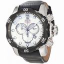Invicta Jason Taylor Chronograph Silver Dial Black Leather Men's Watch 12962