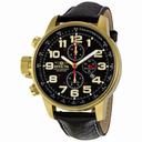 Invicta Lefty Chronograph Black Dial Gold-tone Stainless Steel Unisex Watch 3330