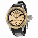 Invicta Limited Edition Russian Diver Gold Dial Black Polyurethane Men's Watch with 1 Slot Yellow Invicta Box ILE1438ASYB