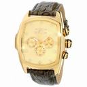 Invicta Lupah Gold Dial Brown Leather Men's Watch 0068